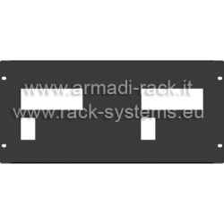 19&quot; rack panel 5 perforated units for 2 thermomagnetic modules + calibratable differential abb 125a