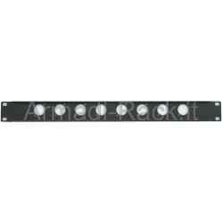 19&quot; rack panel 1 unit pre-drilled for 8 xlr type d-type connectors numbered from 17 to 24
