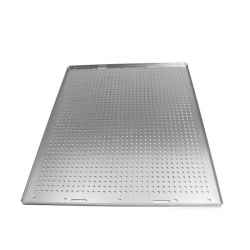 Component holder plate in pre-galvanized grilled iron, 15/10 thickness. Dimensions: 425 x 360 mm Weight: 1.85 KG