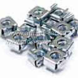 KIT 1500 cage nut for mounting in square slots 9.5 x 9.5 mm with M6 nut thread