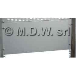 Front closing plate in natural anodized aluminium, blind panel for 10...