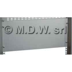 Front closing plate in natural anodized aluminium, blind panel for 16...