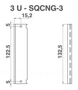 SQCNG-3 gold series subrack rear bracket, height 3U