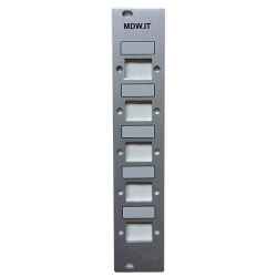 Front panel height 3U, width 5HP, with cutouts and editable labels - for SC, LC, ST connectors