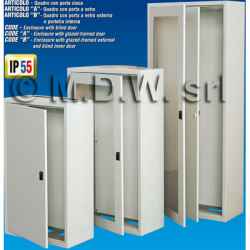 Box with internal blind door and external glass door, various sizes