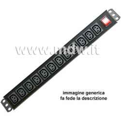 12 IEC C13 power strip + Magneto-Thermal switch - PVC V0 structure