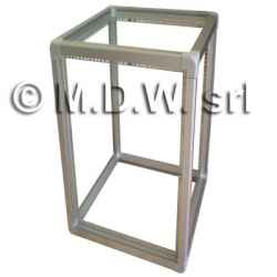 19 inch open frame rack - 50u x 551 x 551 (wxd mm), in anodized aluminum