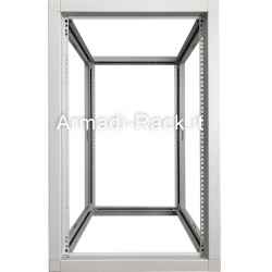 Modular frame in completely removable aluzinc treated steel, 565 mm wide, various rack units and depths