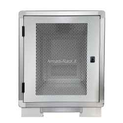 Grilled steel door kit for 12U high and 596 mm wide cabinet